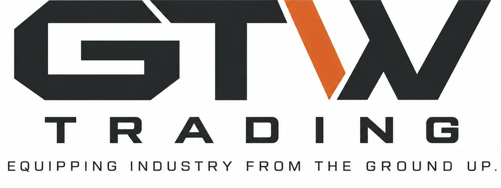 GTW Trading logo in white and orange with transparent background